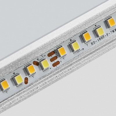 إضاءة LED مثبتة على السقف مستطيلة الشكل من الحديد والألمنيوم بتصميم حديث وبسيط 