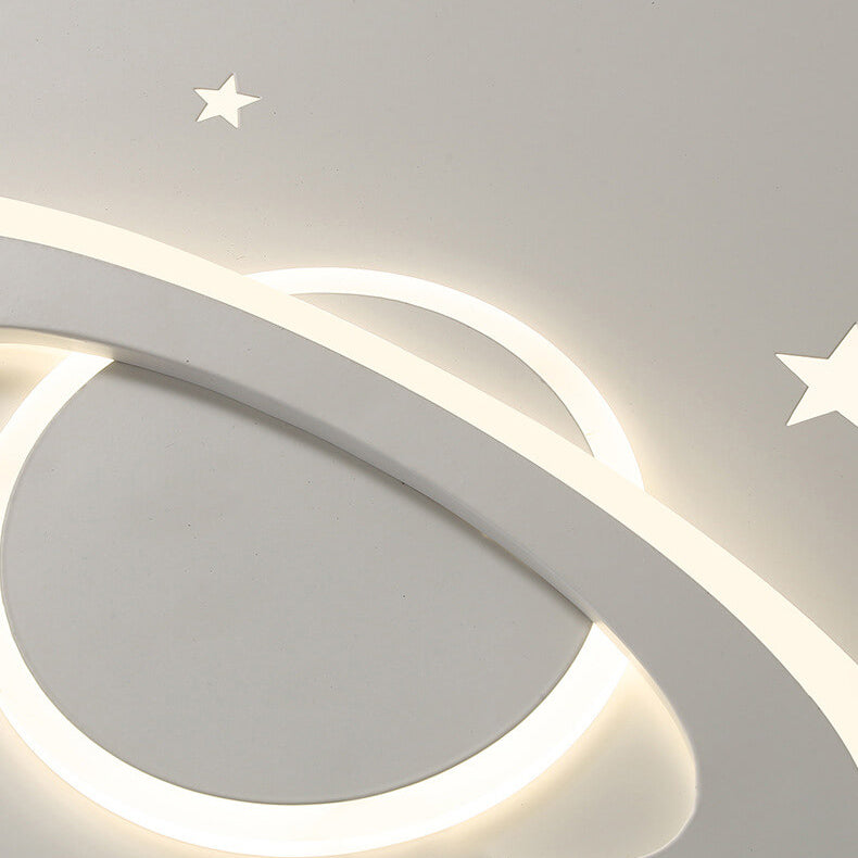 Creative Cartoon Planet Star LED Round Flush Mount Ceiling Light