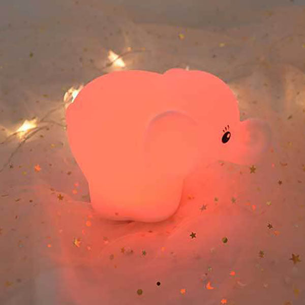 مصباح طاولة LED ليلي بتصميم فيل إبداعي من السيليكون مع USB 