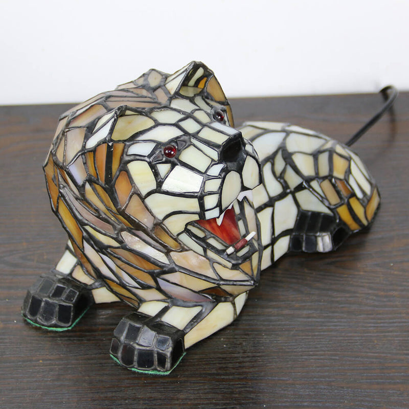 Tiffany Kreative Tier Buntglas 1-Licht Dekorative Tischlampe 