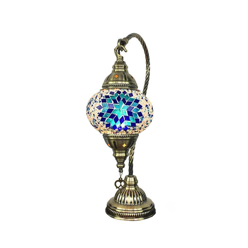 Vintage Stained Glass Turkish Style LED Table Lamp