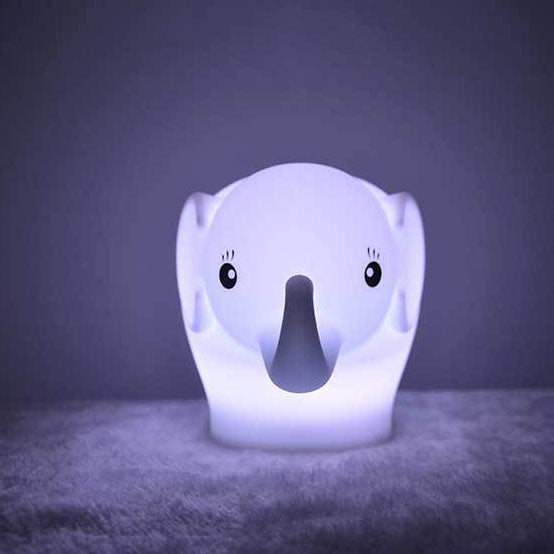 مصباح طاولة LED ليلي بتصميم فيل إبداعي من السيليكون مع USB 