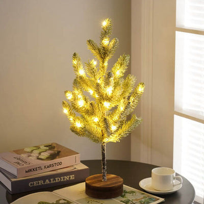 Christmas Decorative Cedar Needle Simulated Tree Light Battery Decorative Table Lamp