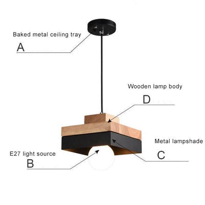 Nordic Round/Square 1-Light Pendant Light