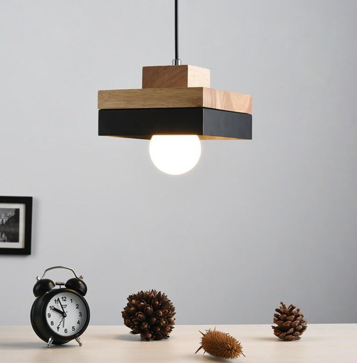 Suspension Luminaire Nordic Rond/Carré 1 Lumière 