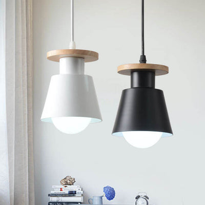 Nordic Bell-shaped Geometric 1-Light Pendant Light