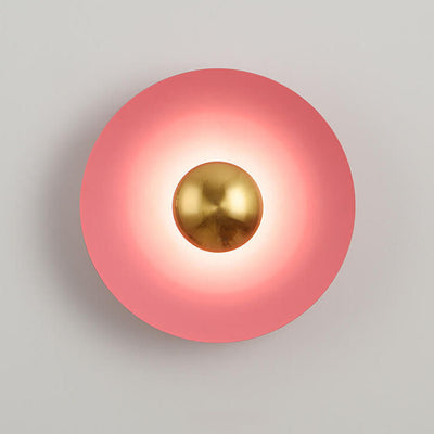 Nordic Creative Multicolor Round Disc Hardware LED Wall Sconce Lamp