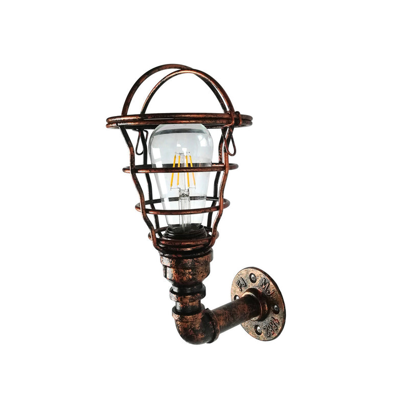 Contemporary Industrial Iron European Retro Water Pipe 1-Light Wall Sconce Lamp