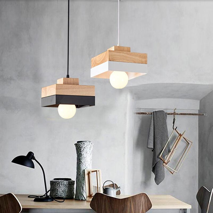 Suspension Luminaire Nordic Rond/Carré 1 Lumière 