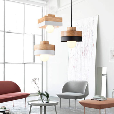 Nordic Round/Square 1-Light Pendant Light