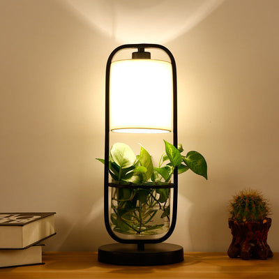 Modern Art Deco Glass Creative Plant Hydroponic 1-Light Table Lamp