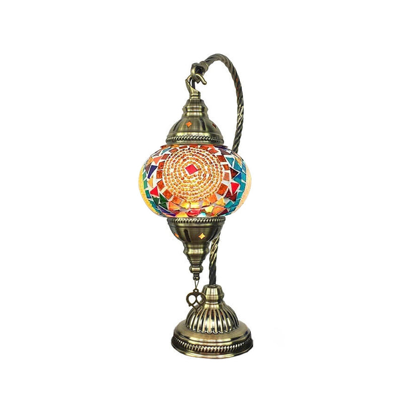 Vintage Stained Glass Turkish Style LED Table Lamp