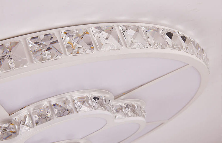 Modernes Licht Luxus Runde Kristall LED Unterputz Deckenleuchte 