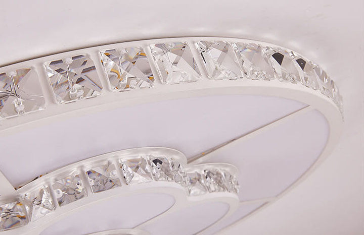 Modernes Licht Luxus Runde Kristall LED Unterputz Deckenleuchte 
