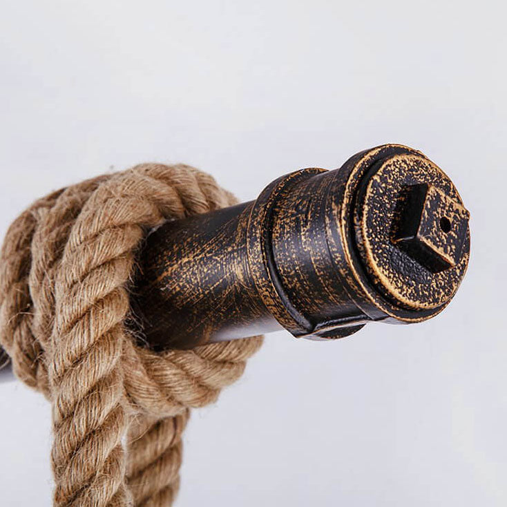 Vintage Hemp Rope 3-Light Cage Shade Chandeliers