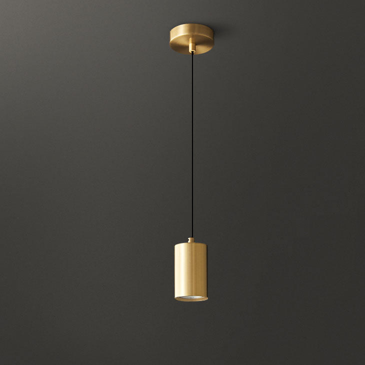 Moderne minimalistische Mini-Pendelleuchte H65 mit Kupfersäule, 1-flammig, für Wohnzimmer &amp; Schlafzimmer 