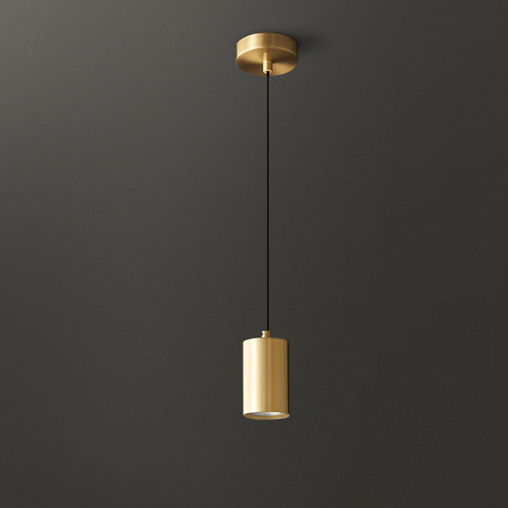 Moderne minimalistische Mini-Pendelleuchte H65 mit Kupfersäule, 1-flammig, für Wohnzimmer &amp; Schlafzimmer 