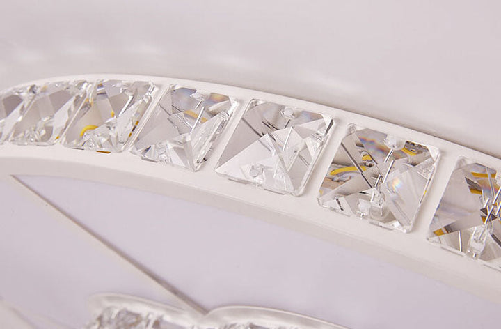 Modernes Licht Luxus Runde Kristall LED Unterputz Deckenleuchte 