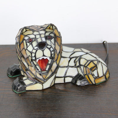 Tiffany Kreative Tier Buntglas 1-Licht Dekorative Tischlampe 