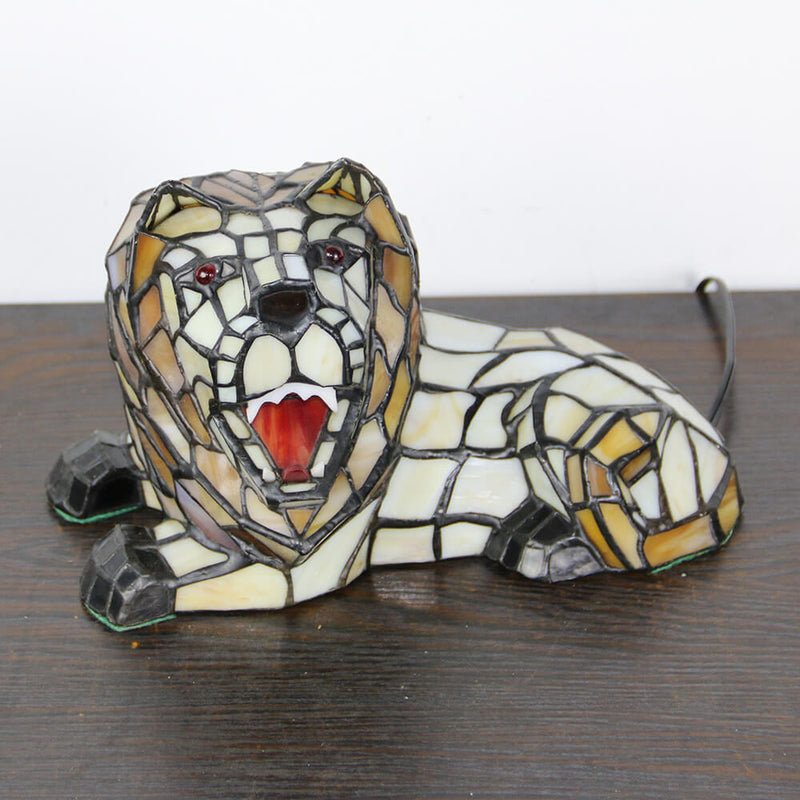 Tiffany Kreative Tier Buntglas 1-Licht Dekorative Tischlampe 