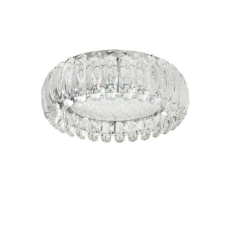 European Light Luxury Round Crystal Edelstahl LED Unterputzbeleuchtung