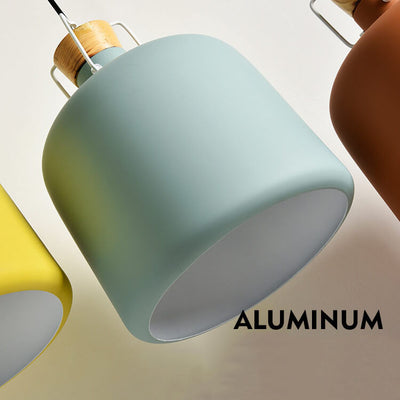 Modern Aluminum 1-Light Colorful Candy Jar Pendant Light