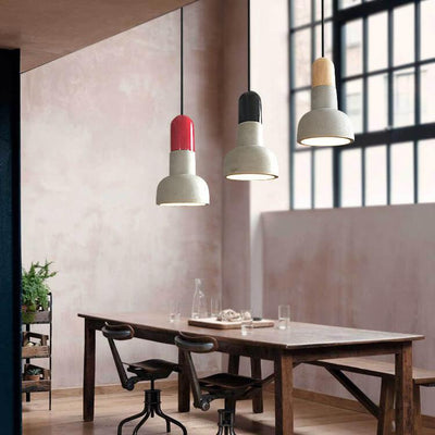 Retro Cement Torch Shaped 1-Light Pendant Light