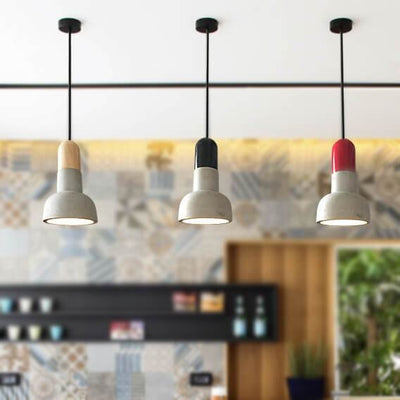 Retro Cement Torch Shaped 1-Light Pendant Light