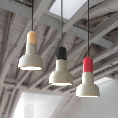 Retro Cement Torch Shaped 1-Light Pendant Light