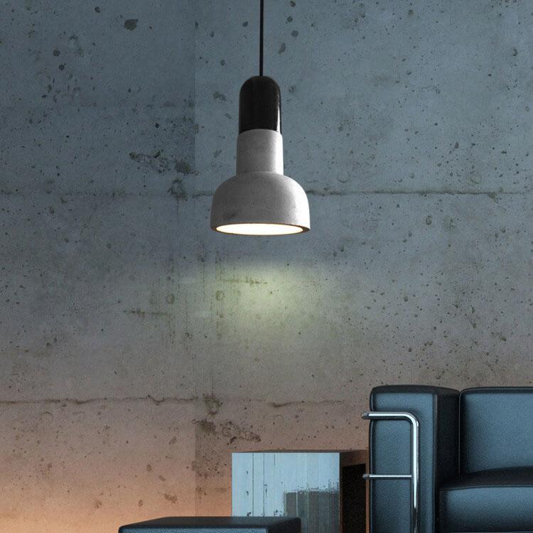 Retro Cement Torch Shaped 1-Light Pendant Light