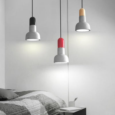 Retro Cement Torch Shaped 1-Light Pendant Light