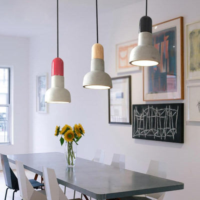 Retro Cement Torch Shaped 1-Light Pendant Light