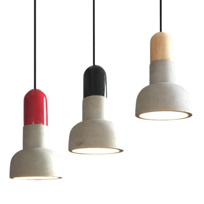 Retro Cement Torch Shaped 1-Light Pendant Light