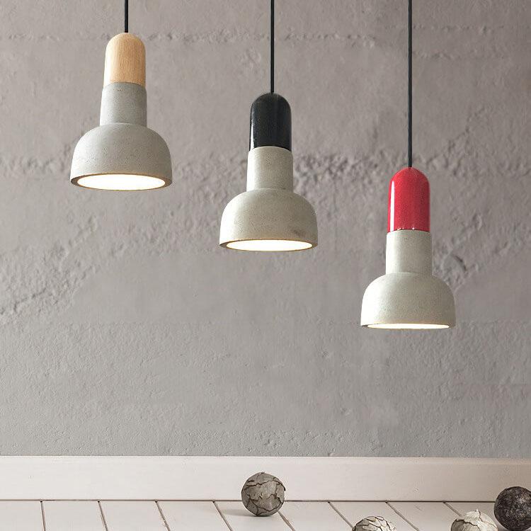 Retro Cement Torch Shaped 1-Light Pendant Light