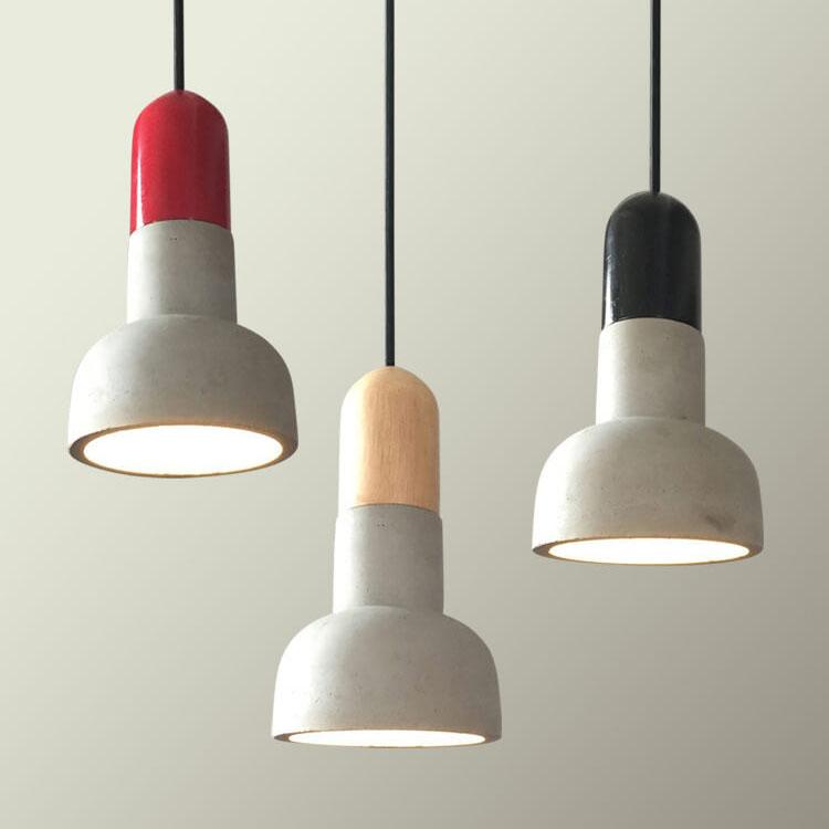 Retro Cement Torch Shaped 1-Light Pendant Light