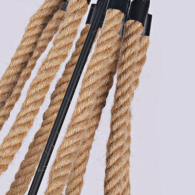 Industrial Rope 6/8/10-Light Metal Cone Shade Kronleuchter 