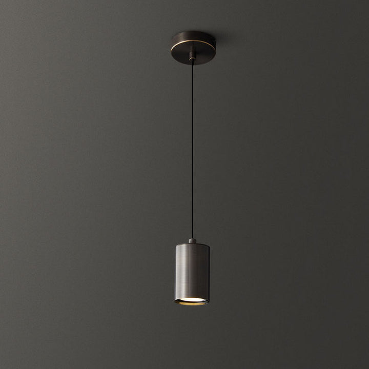Moderne minimalistische Mini-Pendelleuchte H65 mit Kupfersäule, 1-flammig, für Wohnzimmer &amp; Schlafzimmer 