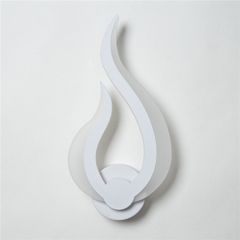 Moderne, minimalistische, flammenförmige 1-Licht-LED-Wandleuchte aus Acryl 