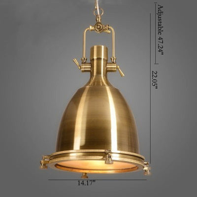 ضوء قلادة LED من الحديد المطاوع بتصميم صناعي عتيق مع ضوء واحد 