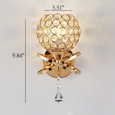 Creative Minimalist Crystal 1-Light Wall Sconce Lamp