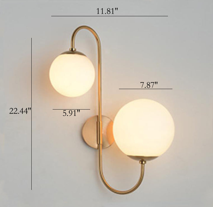Creative Industrial Magic Bean Glass 2-Light Wall Sconce Lamp