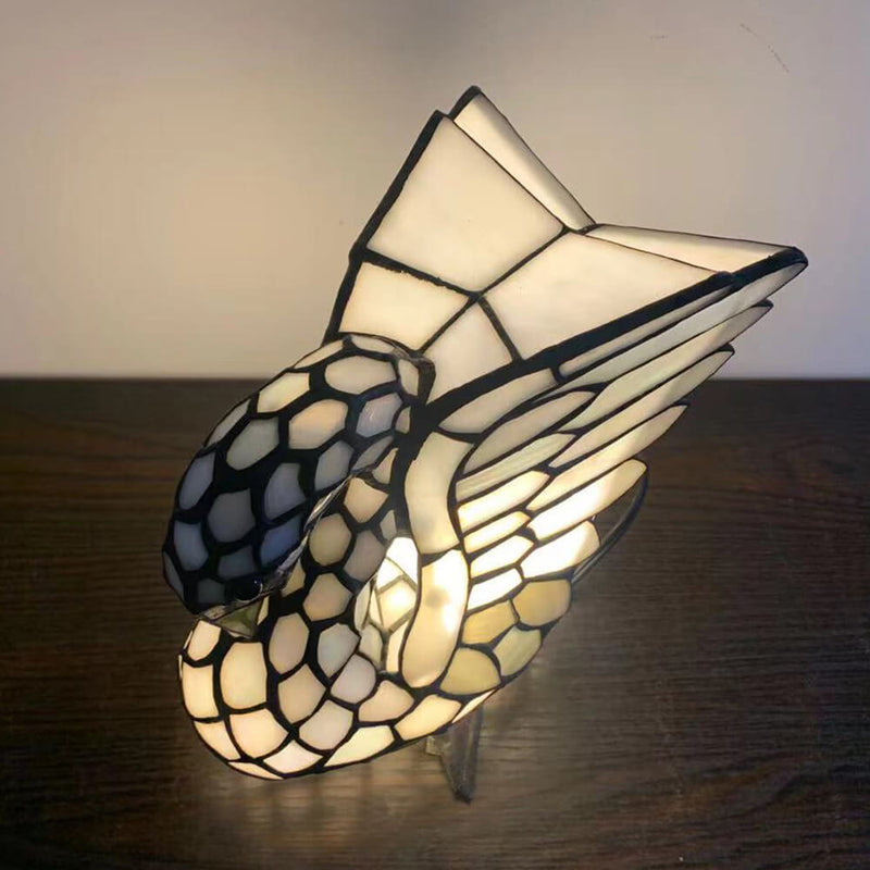 Tiffany Kreative Tier Buntglas 1-Licht Dekorative Tischlampe 