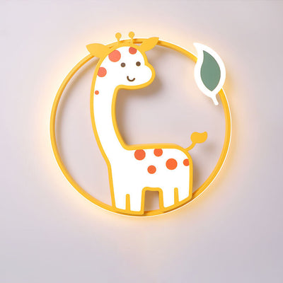 Childlike Cute Cartoon Giraffe Design LED Flush Mount Light