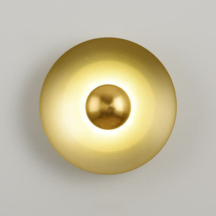 Nordic Creative Multicolor Round Disc Hardware LED Wall Sconce Lamp