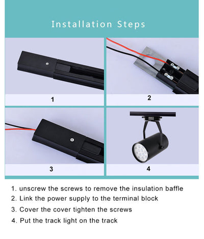 Accessoires d'éclairage sur rail à LED pour rail d'éclairage sur rail à adaptations multiples 