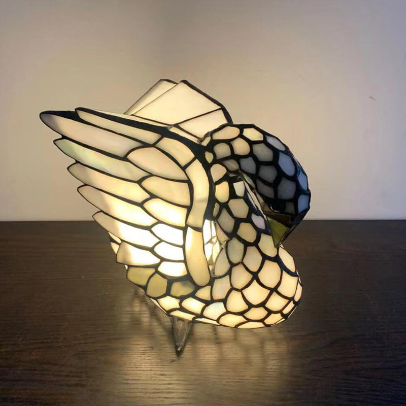 Tiffany Kreative Tier Buntglas 1-Licht Dekorative Tischlampe 