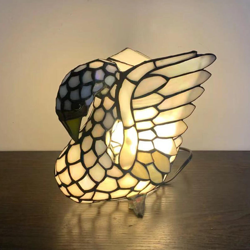 Tiffany Kreative Tier Buntglas 1-Licht Dekorative Tischlampe 