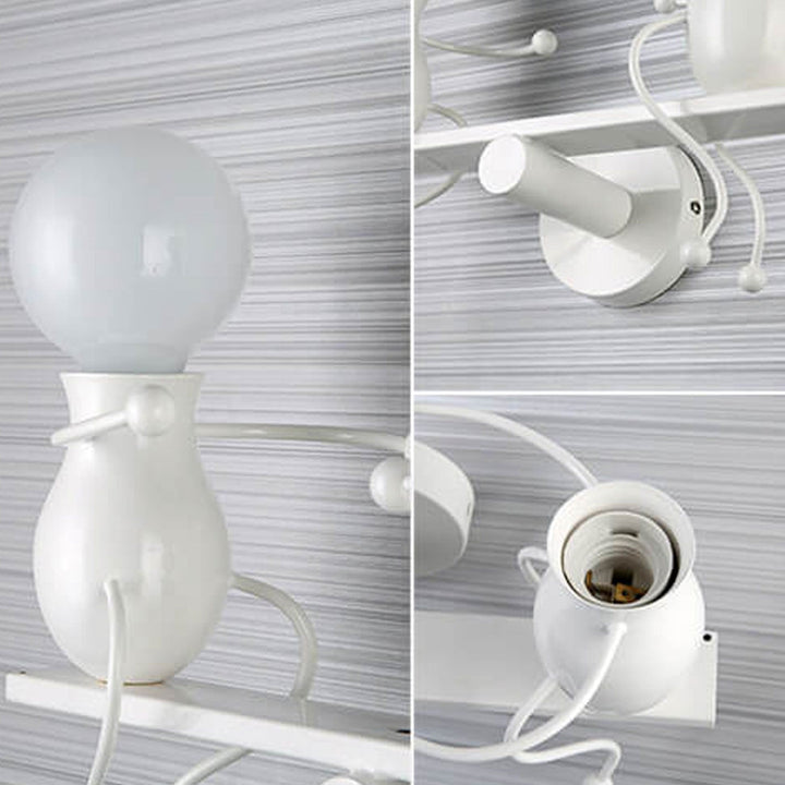 Moderna Creativa Dos Pequeñas Personas Lámpara Aplique de Pared de 2 Luces 