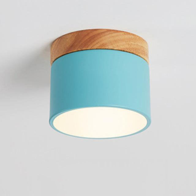Skandinavische Macaroon Volltonfarbe LED Deckenleuchte Log 