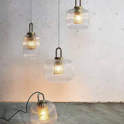 Industrial Vintage Oval Glass 1-Light Pendant Light